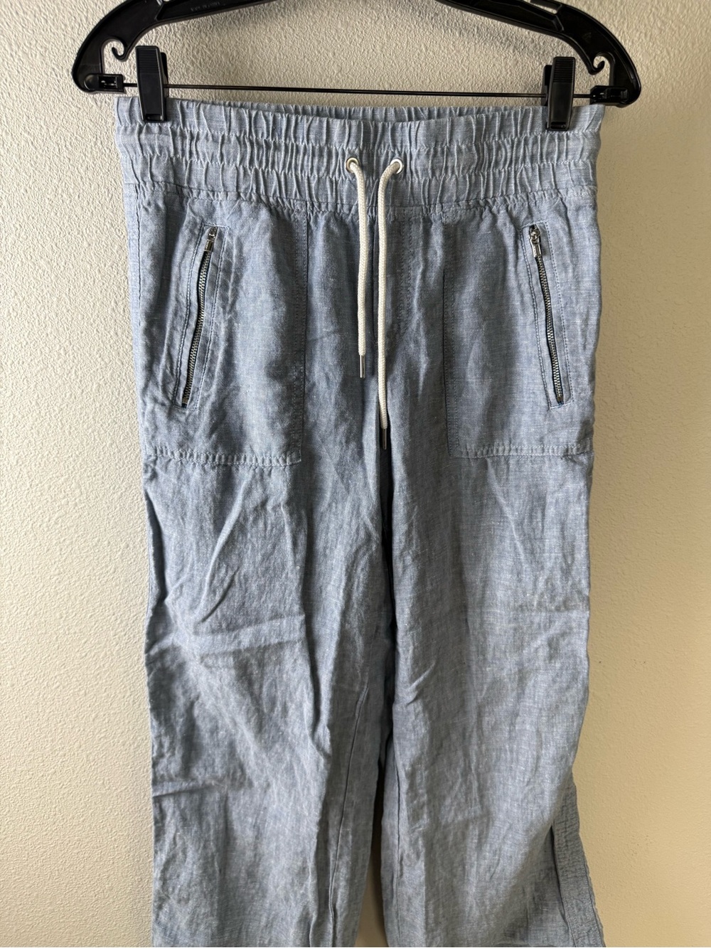 Athleta Cabo Linen Wide Leg Pant Chambray Blue Athleisure Casual Women’s Size 2 - Picture 5 of 12